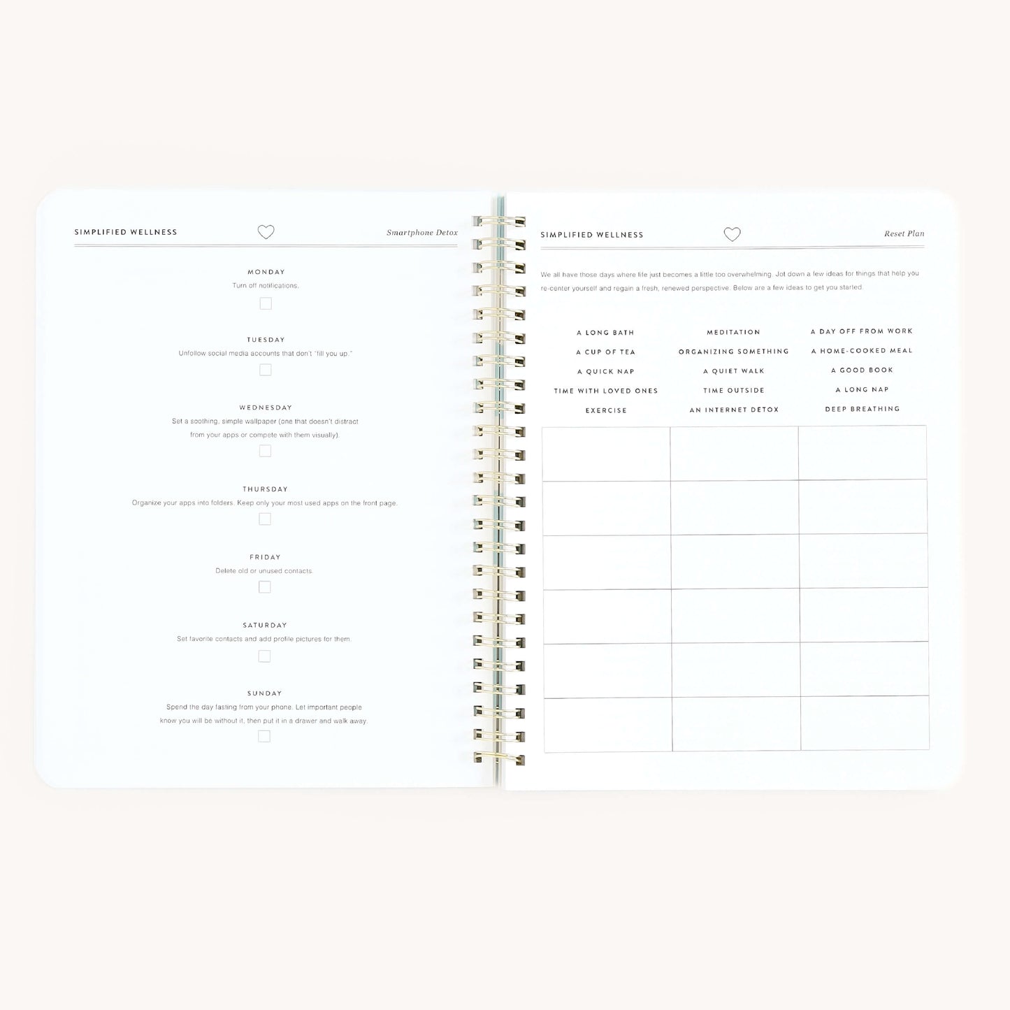 Simplified by Emily Ley - Workbook, Wellness