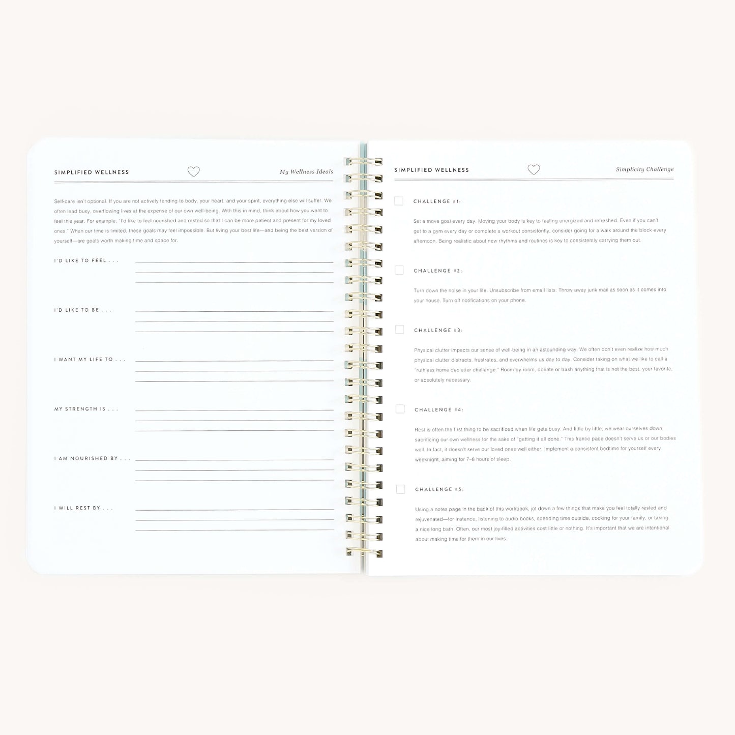 Simplified by Emily Ley - Workbook, Wellness