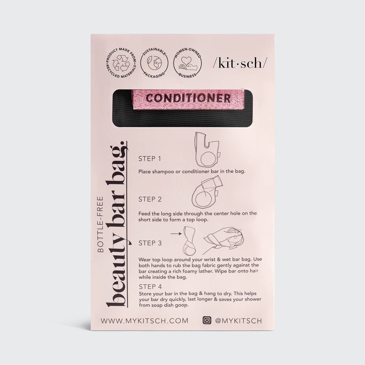 KITSCH - Conditioner Beauty Bar Bag - Black