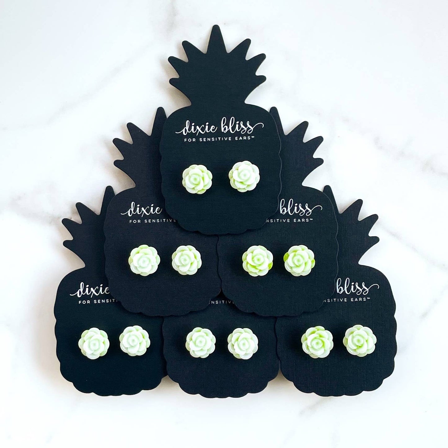 Dixie Bliss - Ombre Glitter Flowers in Grove Green