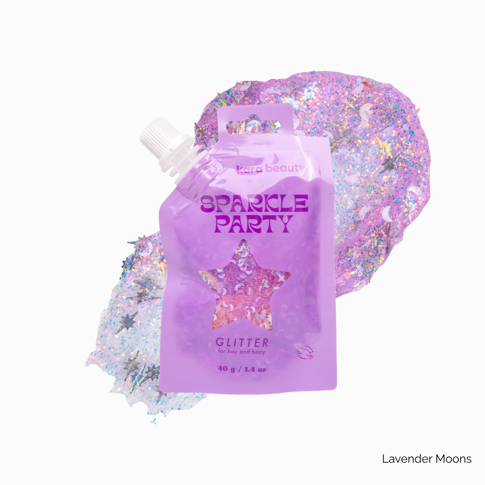 Kara Beauty - SPARKLE PARTY HAIR AND BODY GEL - SINGLE PACKS: Pink Heart V2