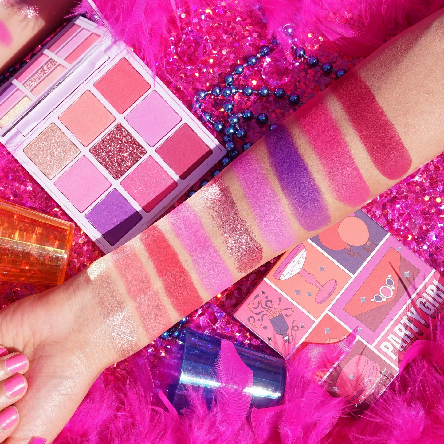Kara Beauty - PARTY GIRL 9-Shade Multi-Finish Creative Beauty Palette