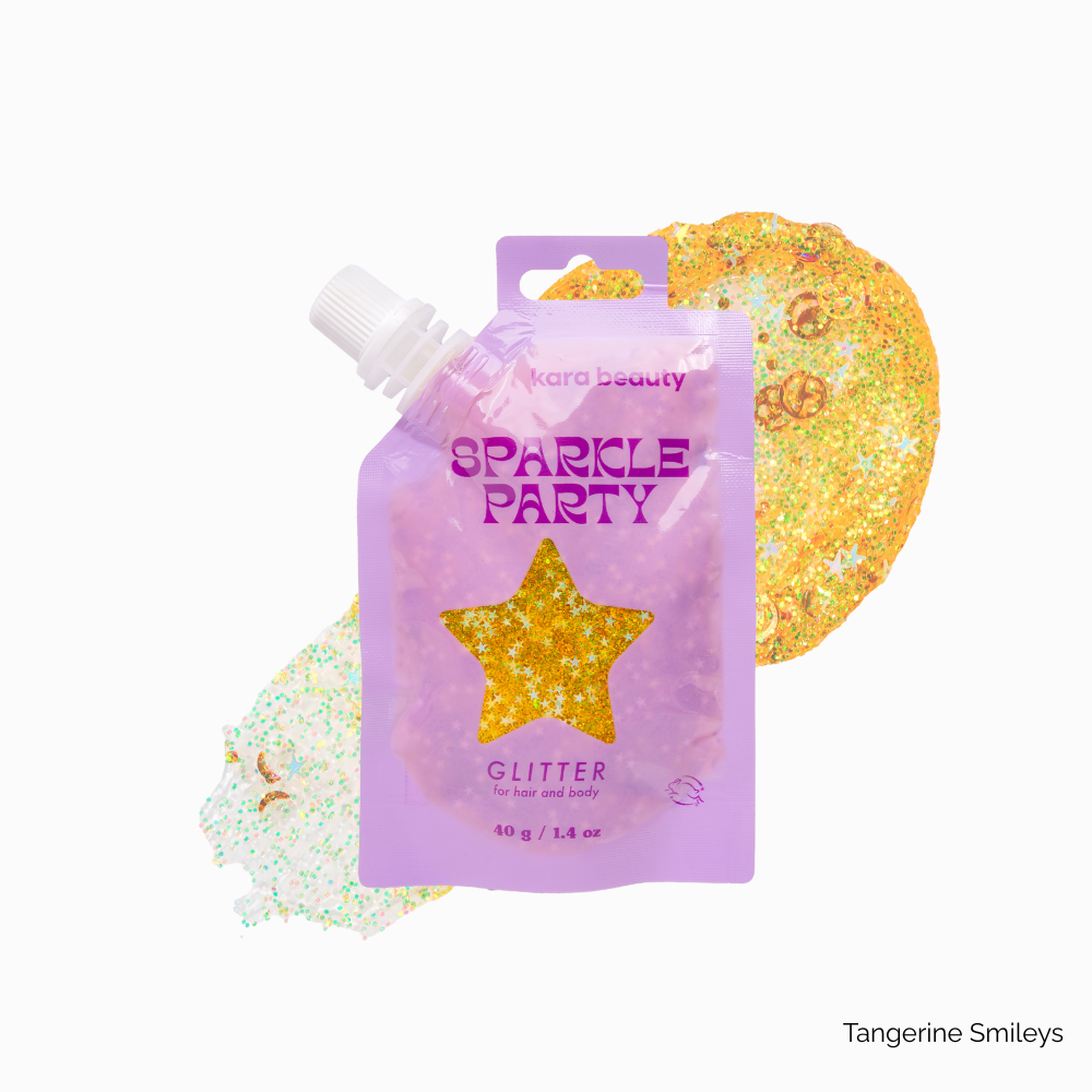 Kara Beauty - SPARKLE PARTY HAIR AND BODY GEL - SINGLE PACKS: Pink Heart V2