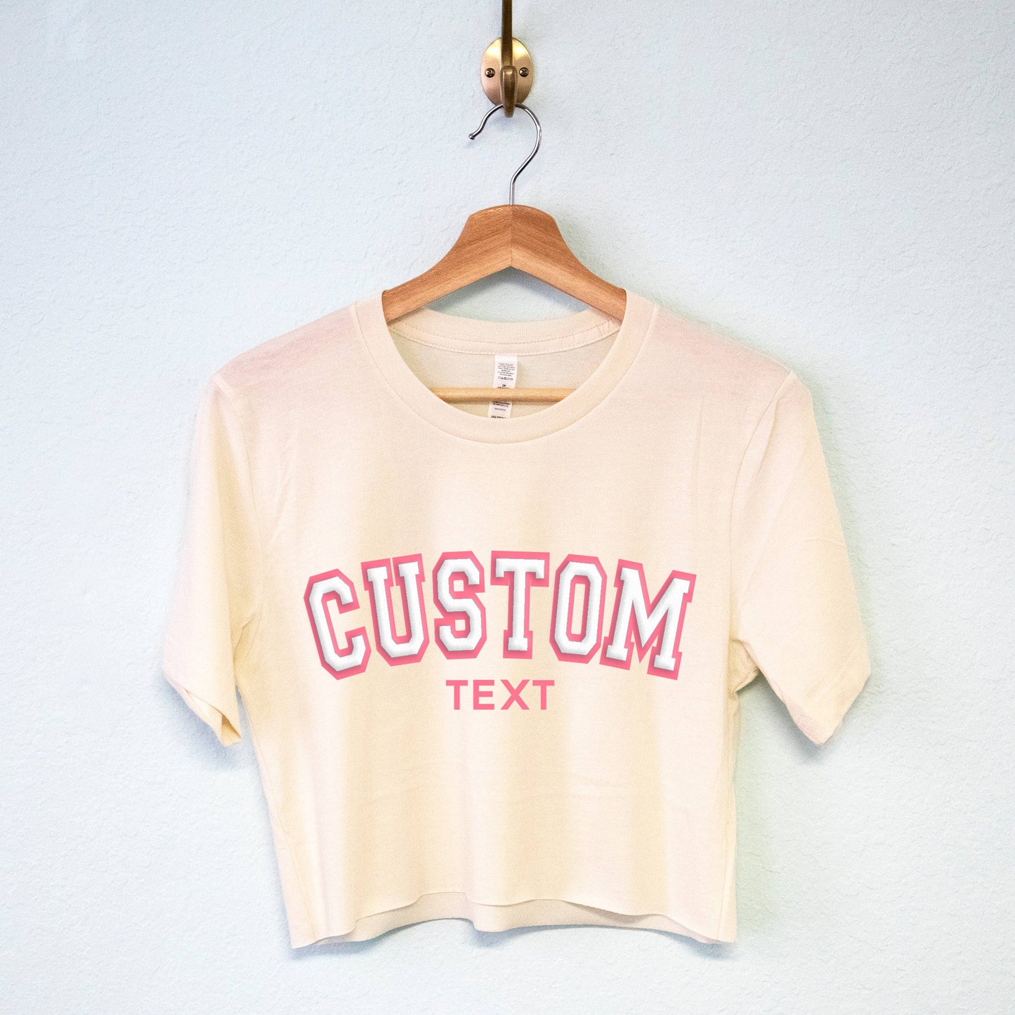 Nobullwoman Apparel - Summer Vibes Small Business CUSTOM PUFF PRINT Cropped Tees: Aqua / S