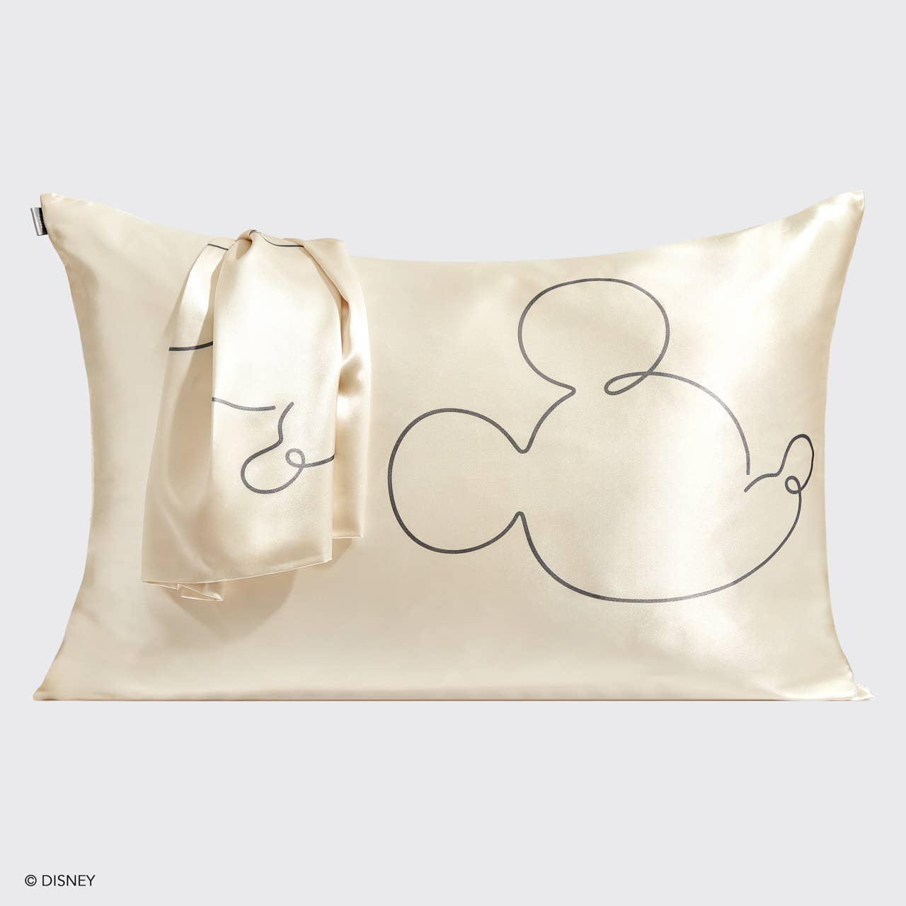 KITSCH - Kitsch & Mickey and Minnie Satin Pillowcase Mr. Mouse -Cream