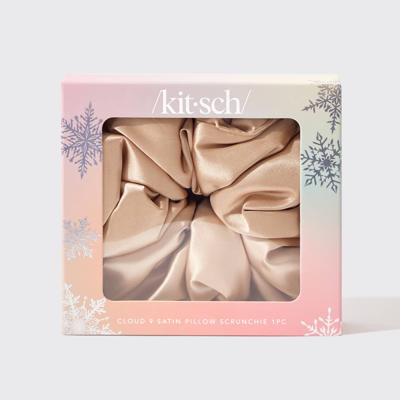 KITSCH - Holiday Cloud 9 Satin Pillow Scrunchie 1pc - Champagne