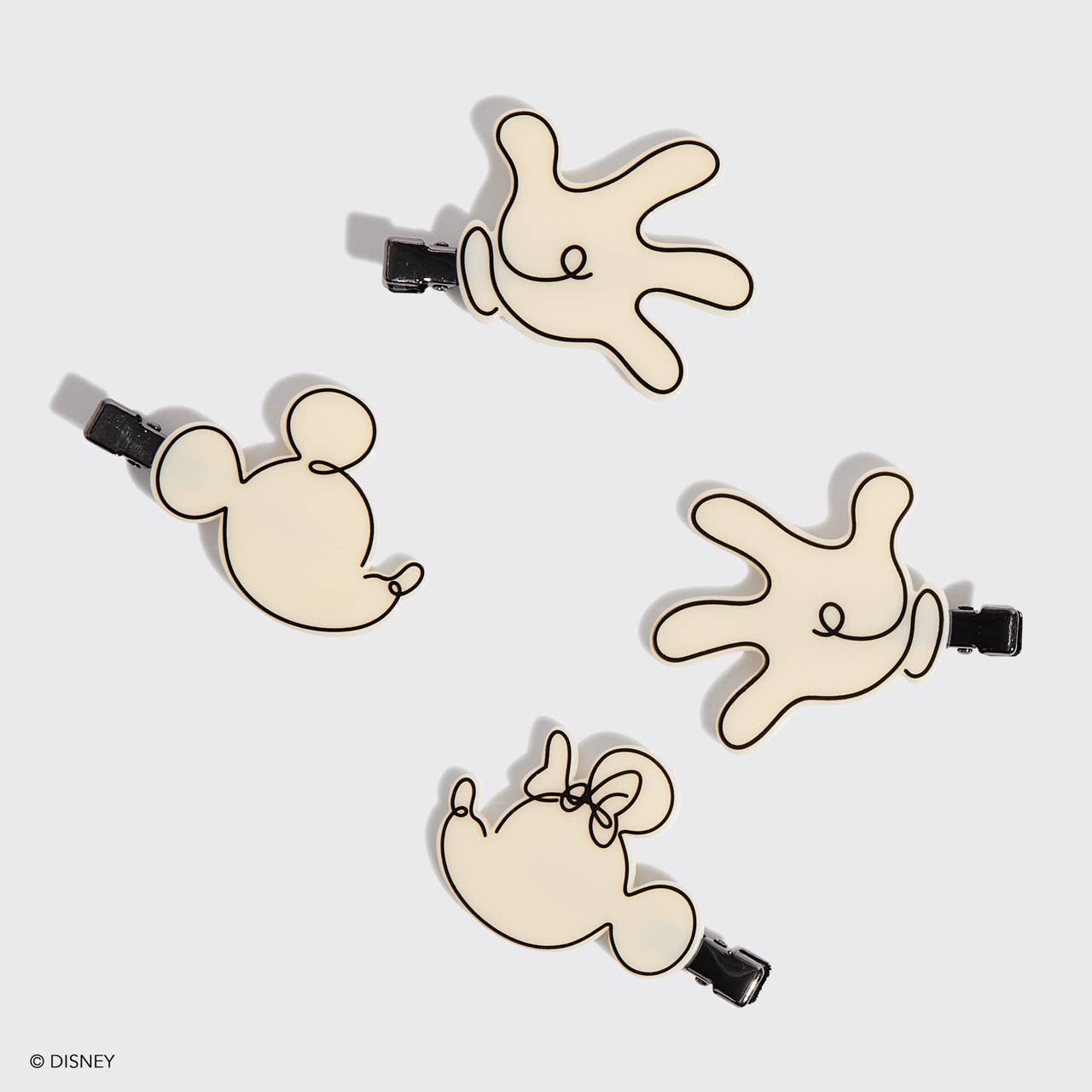 KITSCH - Kitsch & Mickey and Minnie Recycled Creaseless Clips 4pc Set