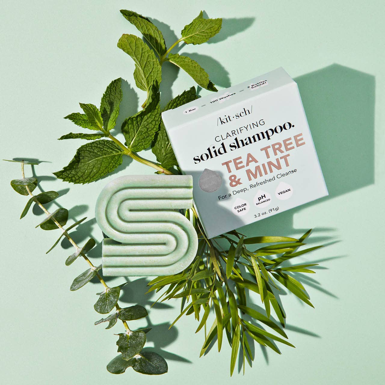 KITSCH - Tea Tree + Mint Clarifying Shampoo Bar