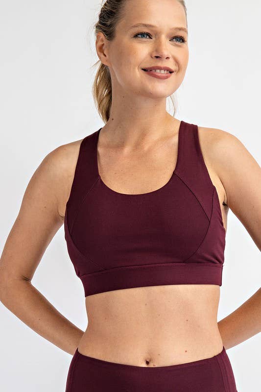 Sunday Morning - TT639537 Criss Cross Active Sportsbra: TITANIUM / S-M-L (2-2-2)