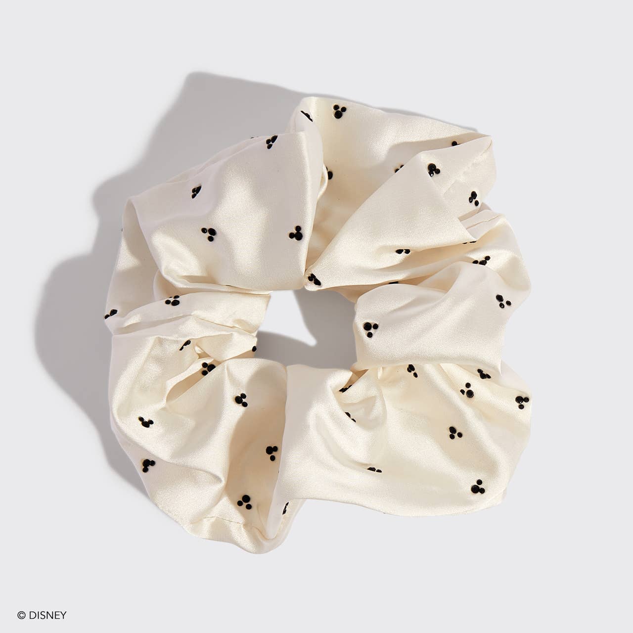 KITSCH - Kitsch & Mickey and Minnie Recycled Fabric Scrunchie - Cream