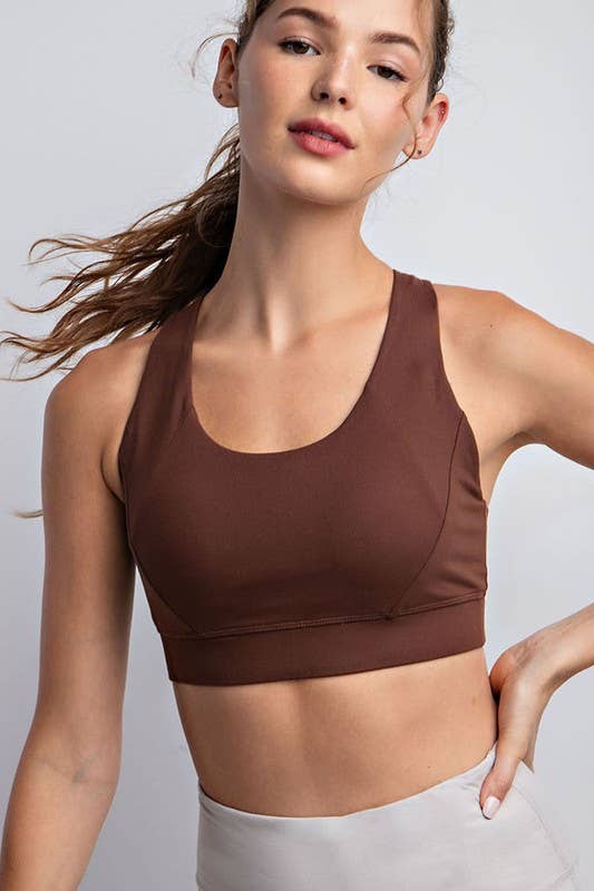 Sunday Morning - TT639537 Criss Cross Active Sportsbra: TITANIUM / S-M-L (2-2-2)