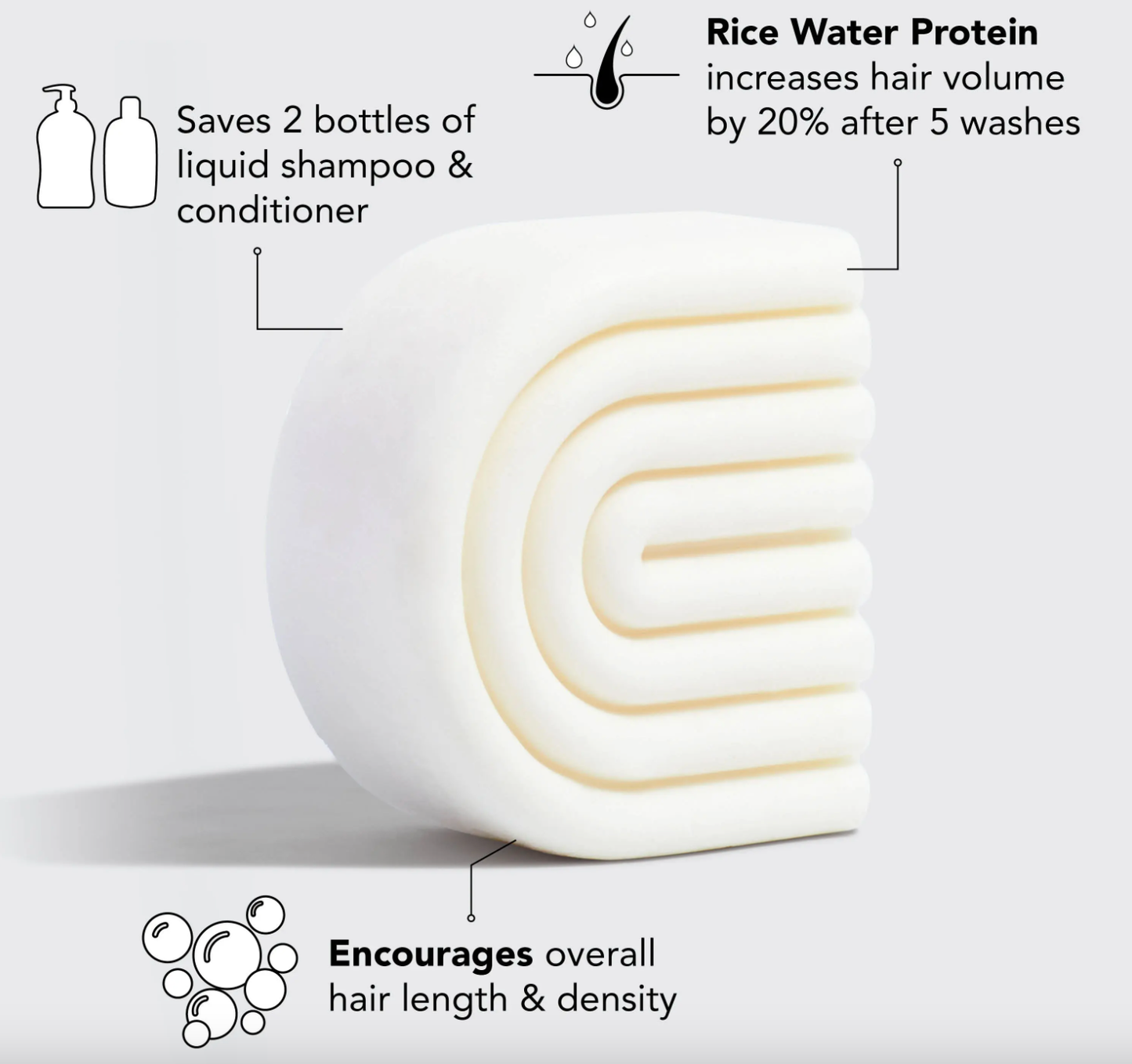 KITSCH - (Sample) Rice Water Protein Conditioner Bar for Hair Growth