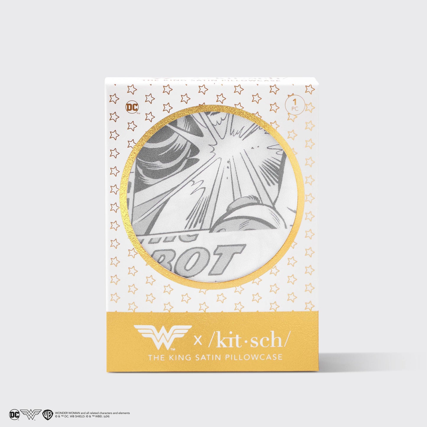 KITSCH - Wonder Woman x kitsch King Satin Pillowcase- Comic Print
