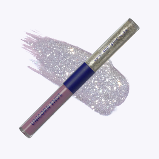 Unicorn Snot | Glitter Beauty - Quiet Riot | Silver-Spectre | Glitter Lip Duo | Lip Paint