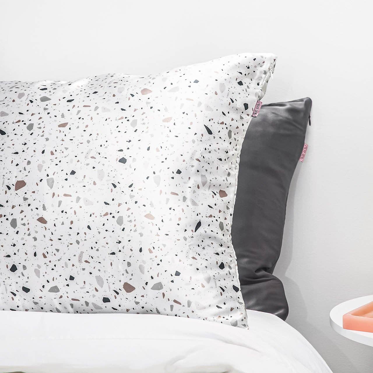 Satin Pillowcase - White Terrazzo