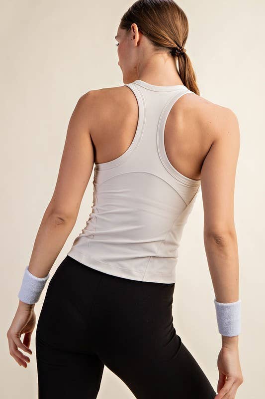 Sunday Morning - T129937 SLEEVELESS RACER BACK BUTTER SOFT TANK TOP: Black / S-M-L (2-2-2)