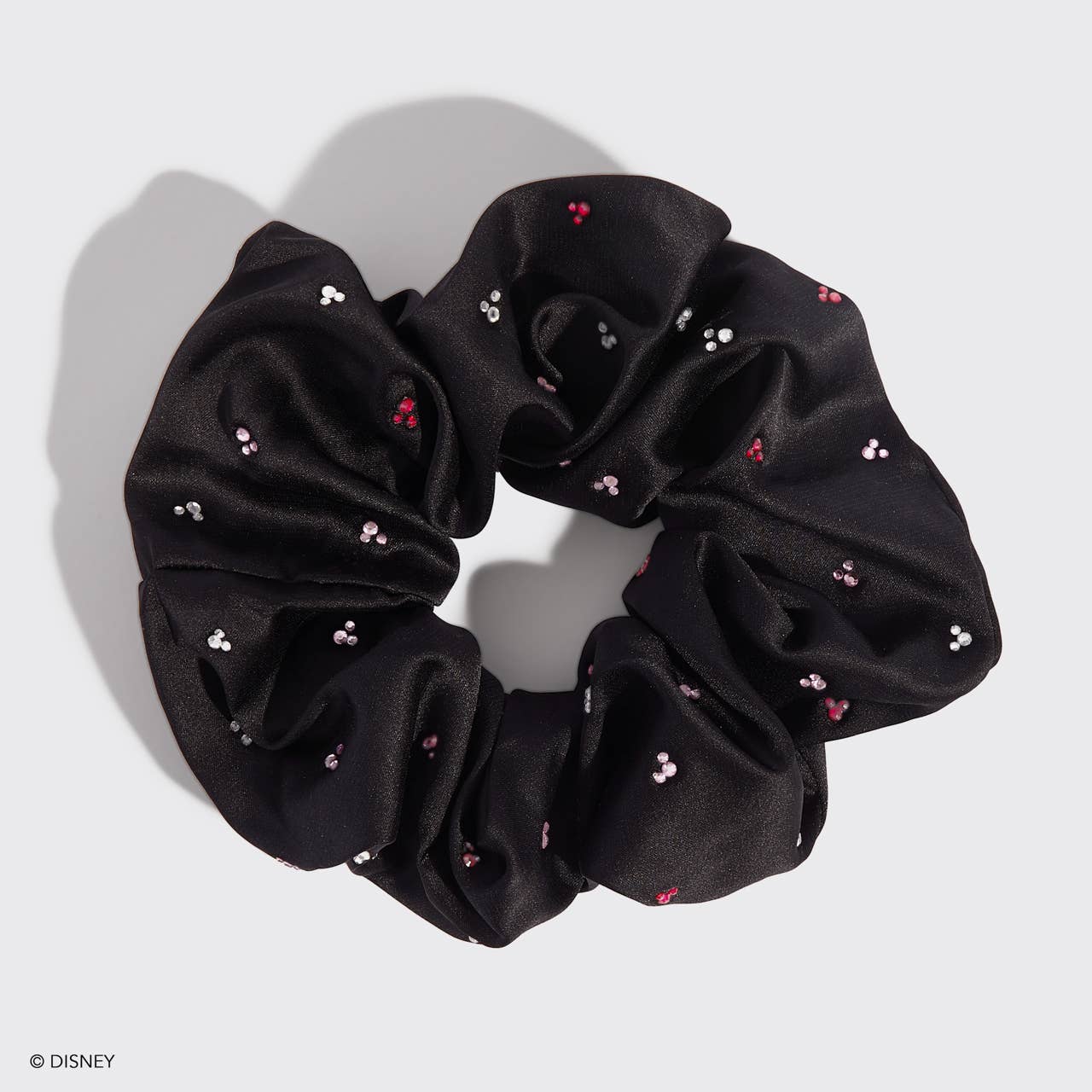 KITSCH - Kitsch & Mickey and Minnie Recycled Fabric Scrunchie - Black