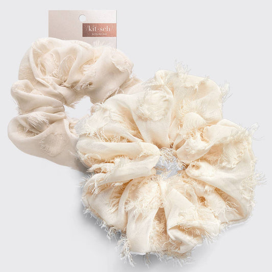 KITSCH - Brunch Scrunchie - Frayed Linen