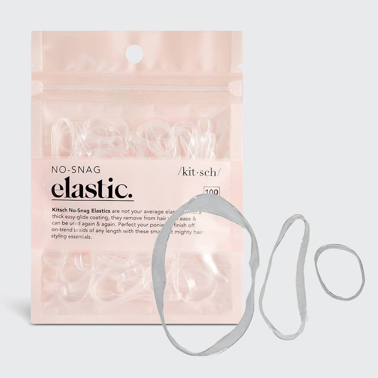 KITSCH - No-Snag Elastic 100 pc - Clear