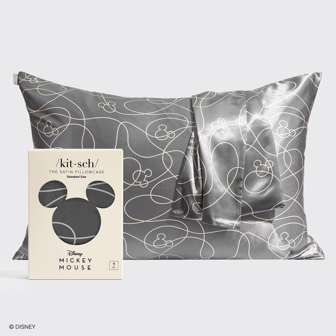 KITSCH - Kitsch & Mickey and Minnie Satin Pillowcase Mickey Maze